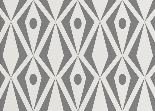 Minimalist art deco geometric diamonds grey | Poster