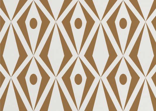 Minimalist art deco geometric diamonds brown | Poster