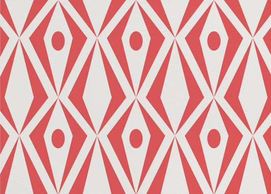 Minimalist art deco geometric diamonds red | Poster