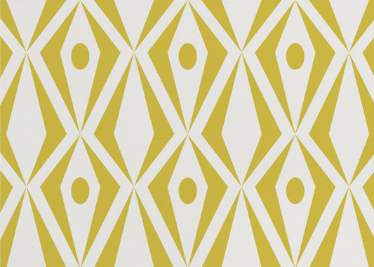 Minimalist art deco geometric diamonds yellow | Poster