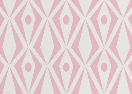 Minimalist art deco geometric diamonds pink | Poster
