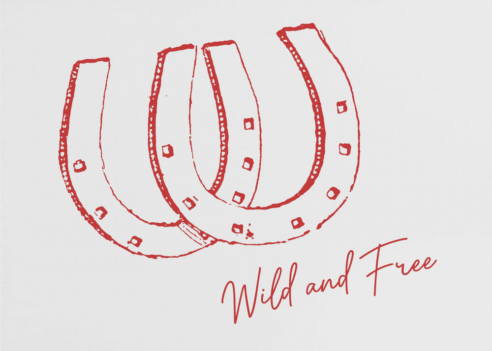 Horseshoe Wild and Free Red | Canvas