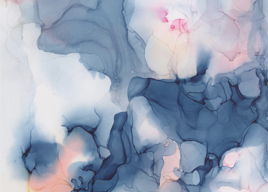 Fließende Blau- und Rosatöne | Poster