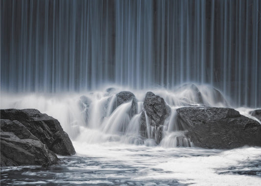 Der blaue Vorhang | Fototapeten