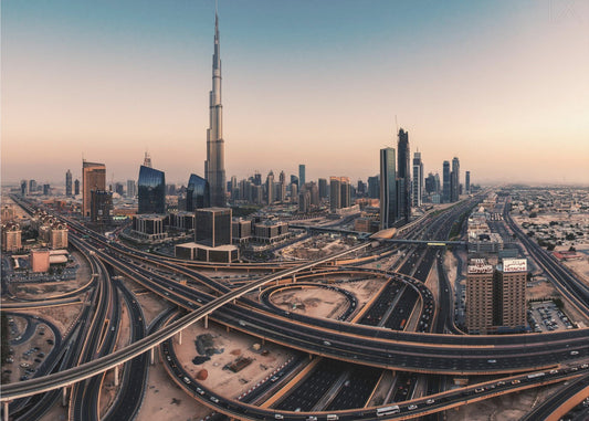 Dubain horisonttiin panoraama | Julisteet - Taidevedokset