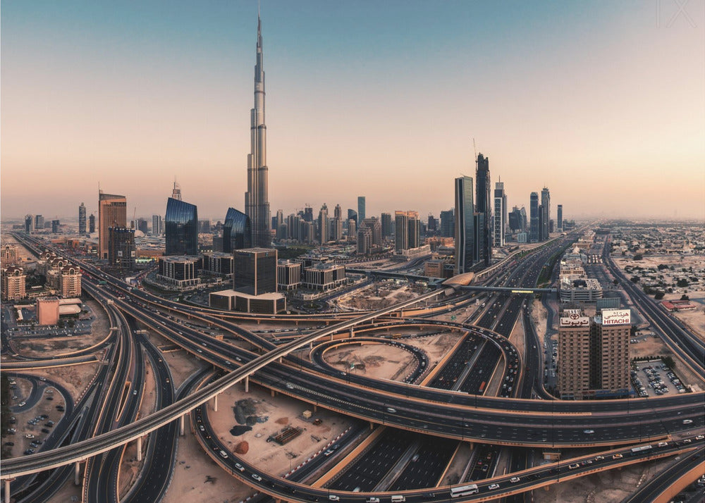 Dubain horisonttiin panoraama | Julisteet - Taidevedokset