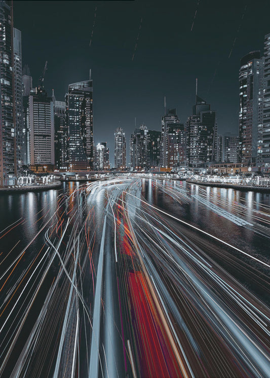 Stau im Dubai-Kanal | Leinwand-Bilder