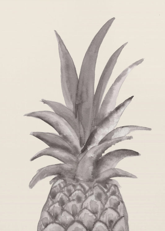 Tinte Ananas | Poster - Kunstdruck