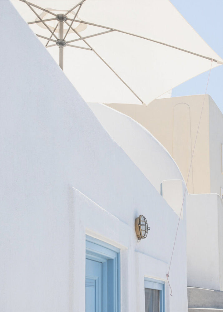 osłona przeciwsłoneczna i niebieskie drzwi | Wydruki na łótnie