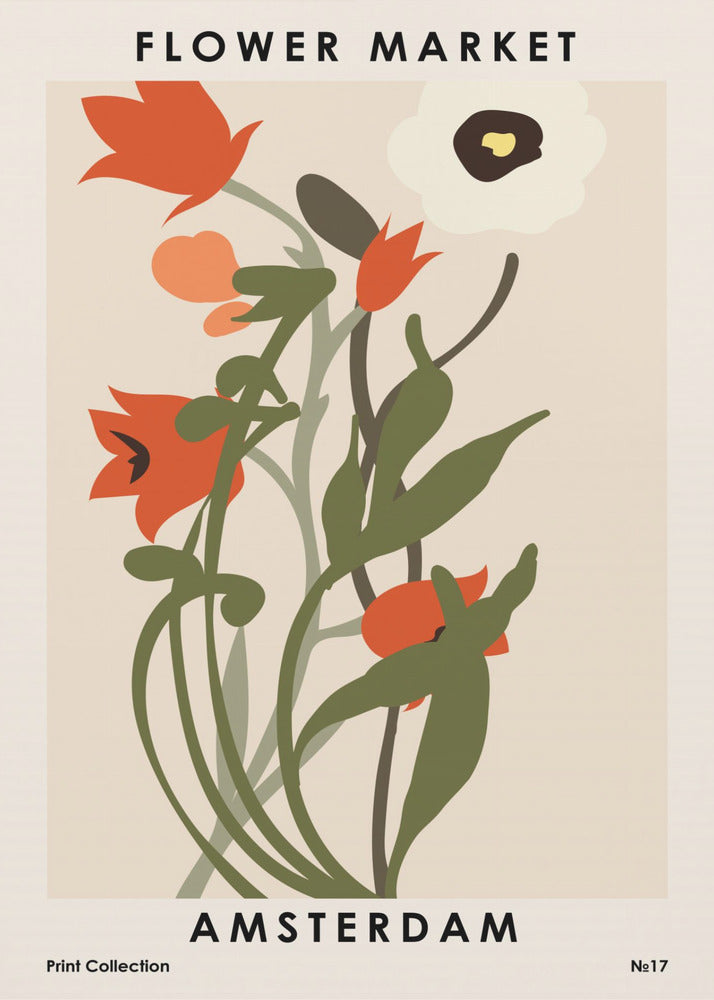 Kukkamarkkinat Amsterdamissa | Canvastaulut