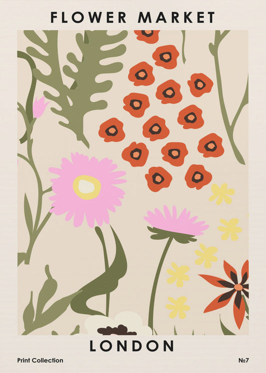 Kukkamarkkinat Lontoossa | Canvastaulut