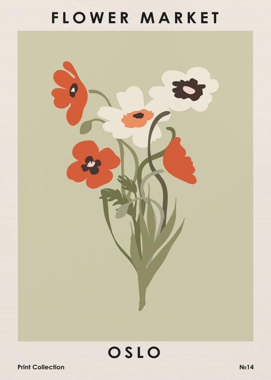 Kukkamarkkinat Oslossa | Canvastaulut