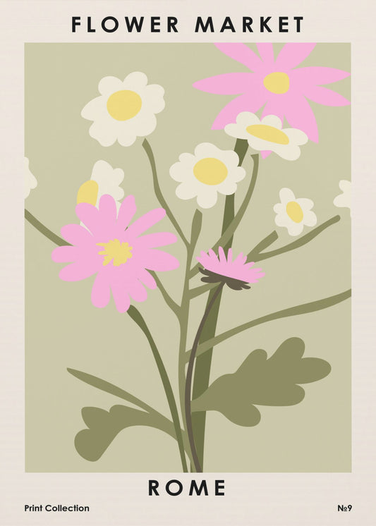 Blumenmarkt Rom | Leinwand-Bilder