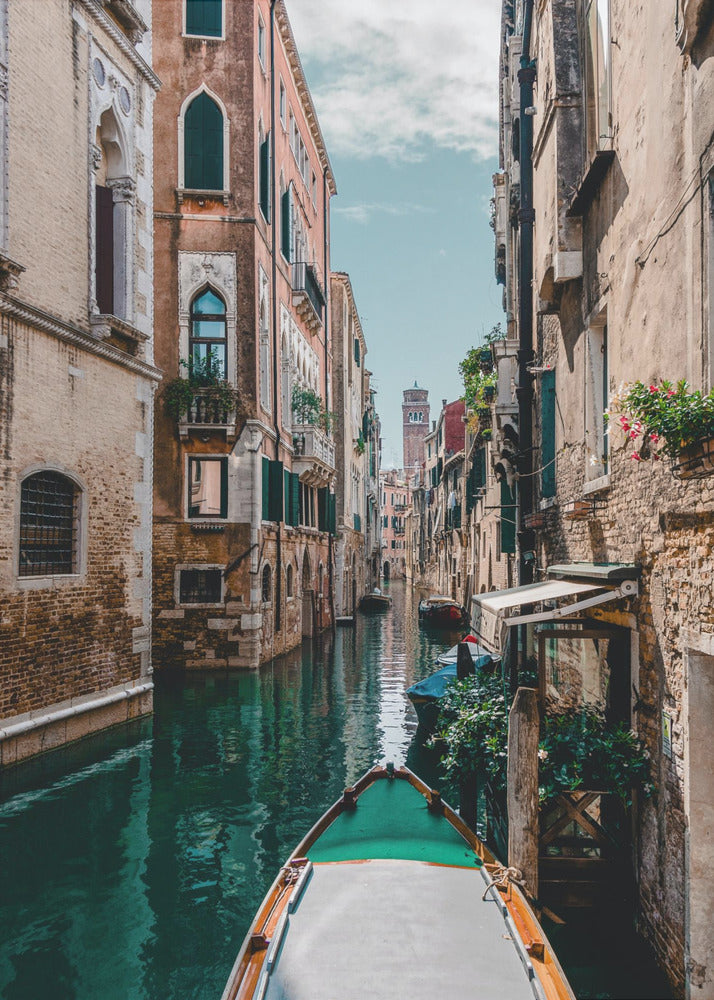 Barca sul fiume | Stampe su Tela