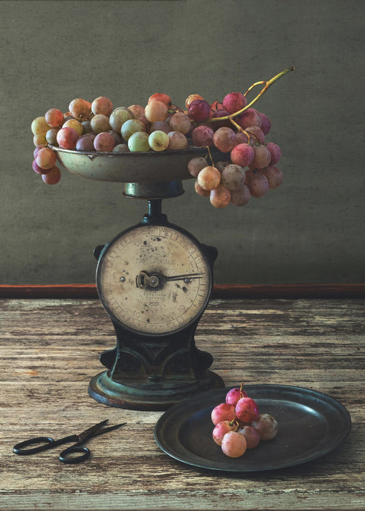 Nature morte aux raisins sur une balance | Posters - Affiche Artistique