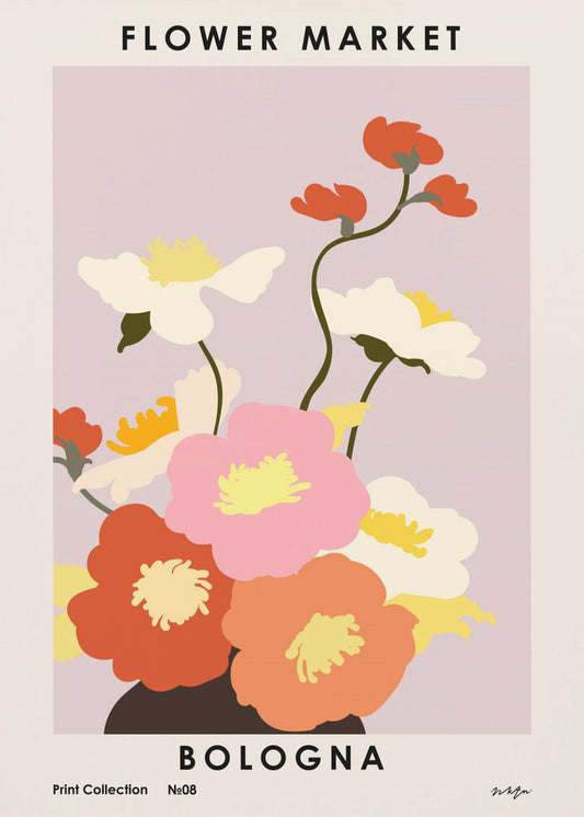 Blumenmarkt. Bologna | Leinwand-Bilder