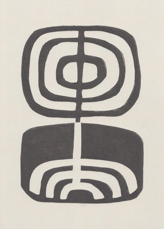 Moderner Pflanzen-/Linoldruck | Leinwand-Bilder