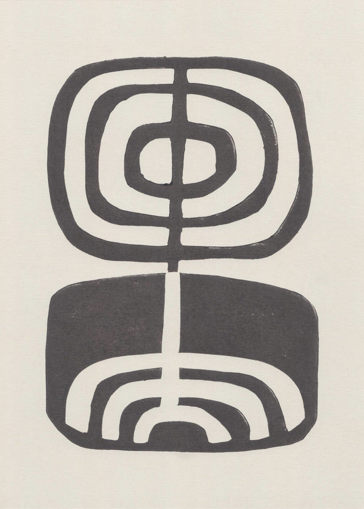 Moderner Pflanzen-/Linoldruck | Leinwand-Bilder