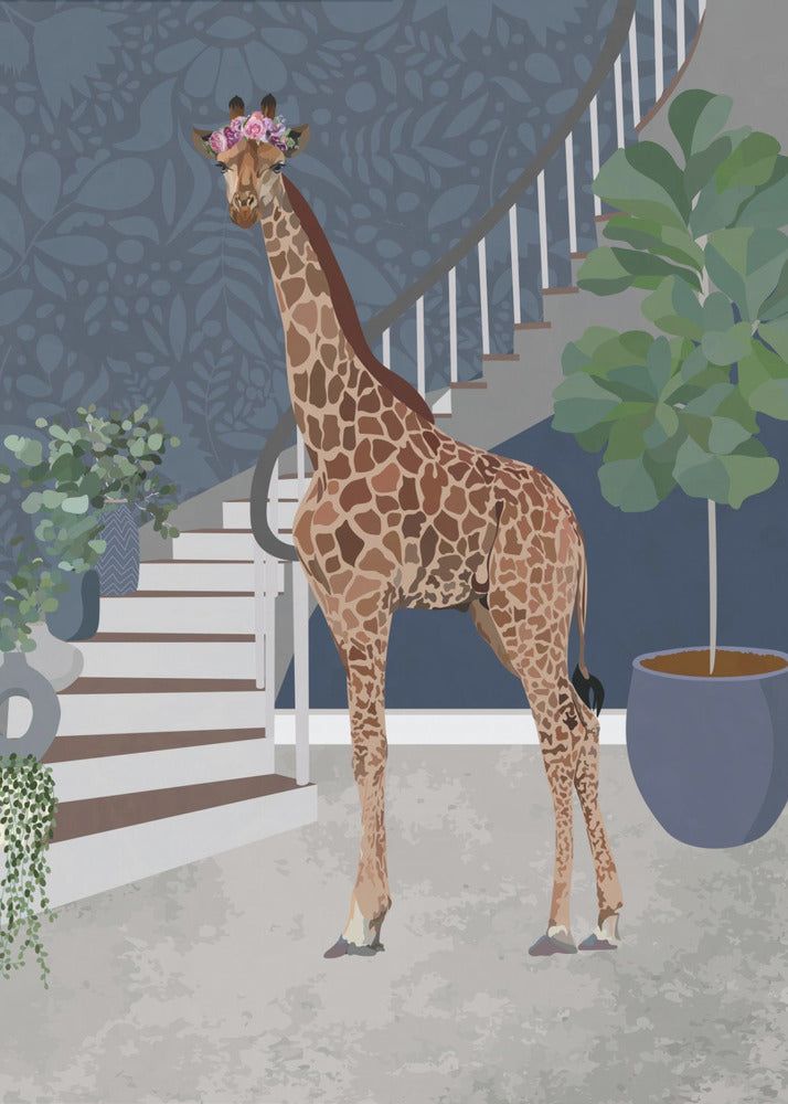 Kirahvi portaiden luona | Canvastaulut