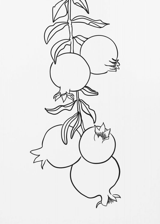 Granaattiomenien oksa | Julisteet - Taidevedokset