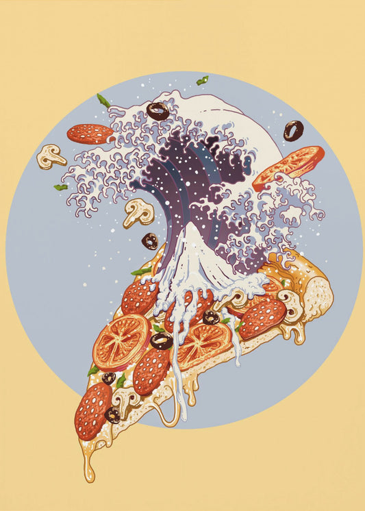 Kanagawa-Pizza | Leinwand-Bilder