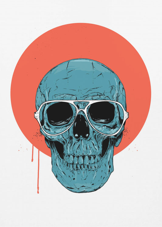 Blauer Totenkopf II | Leinwand-Bilder