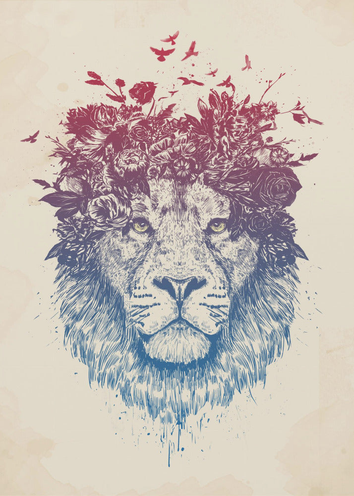 Blumenlöwe | Leinwand-Bilder