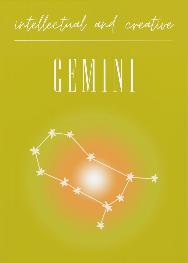 Zwillinge Sternzeichen Druck Kunst | Poster