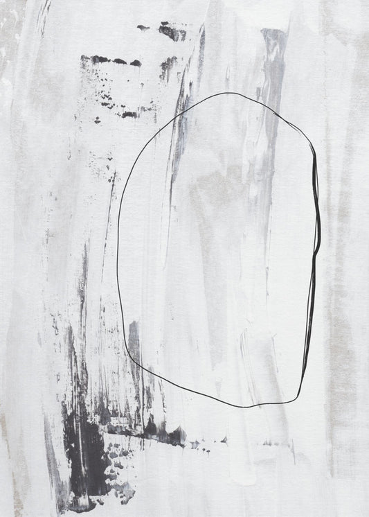 Schwarze Striche und eine zarte Kontur | Poster