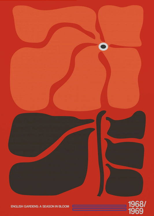 Englische Gärten Rot/Orange | Poster