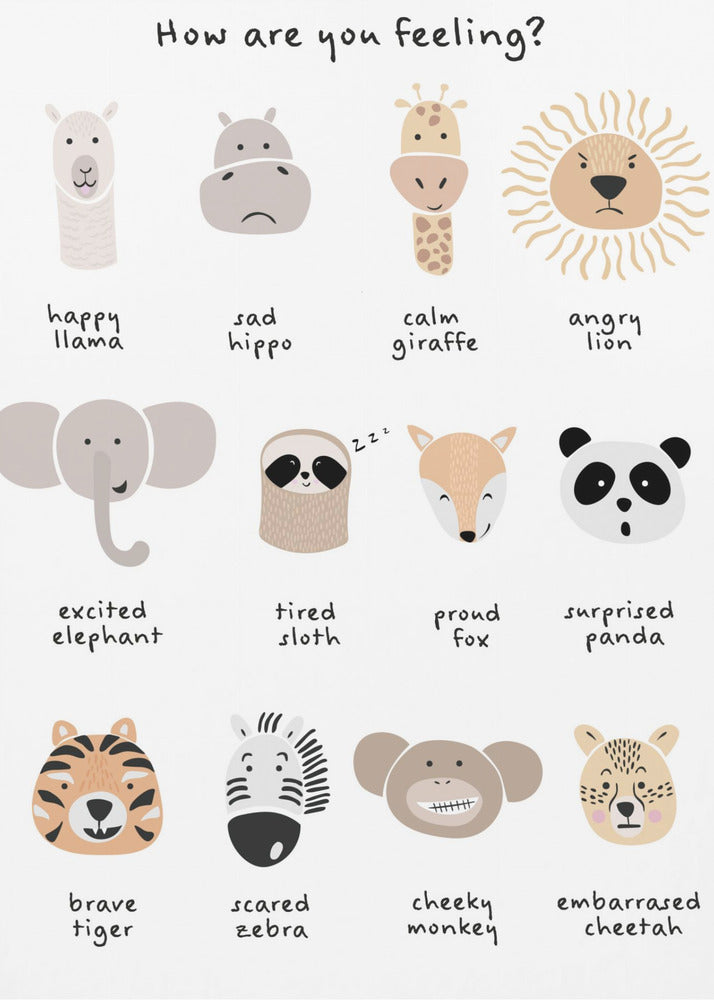 Lasten rauhoittava meditaatio tunteista -tuloste 1 | Canvastaulut