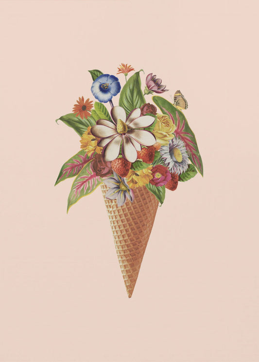Różowe lody botaniczne | Wydruki na łótnie