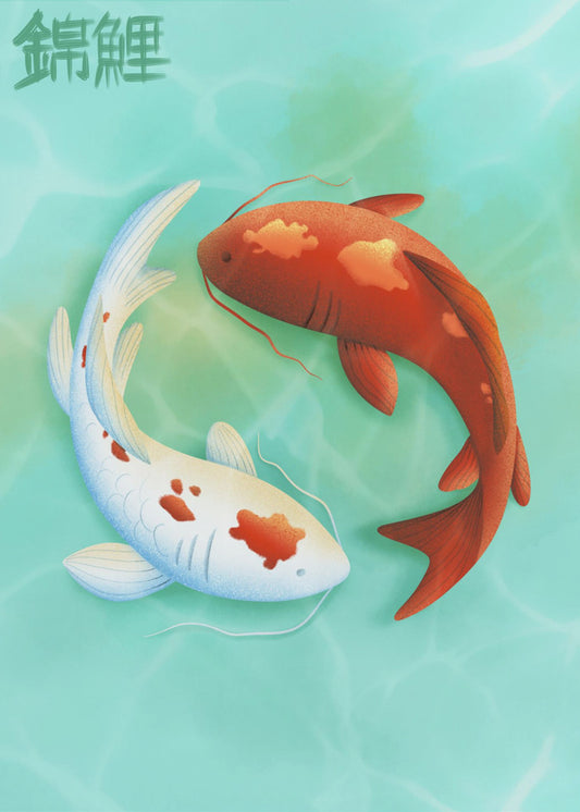 Amor de koi | Impresiones en Lienzo