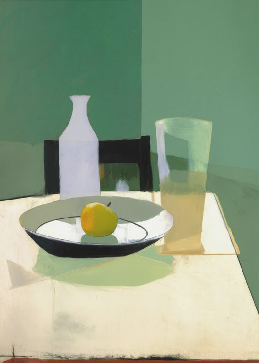 Asetelma omenan kanssa | Julisteet - Taidevedokset