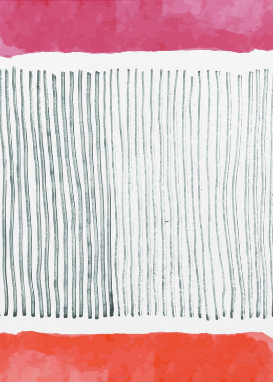 Watercolor Lines Series #4 | Canvas