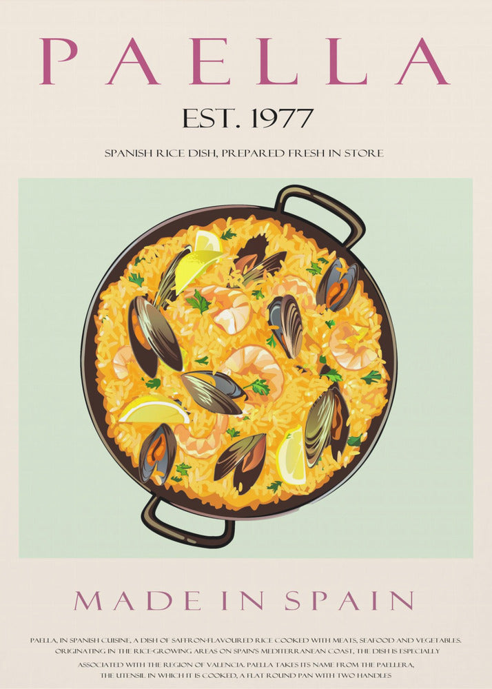 Paella Etablerad 1977 | Affisch