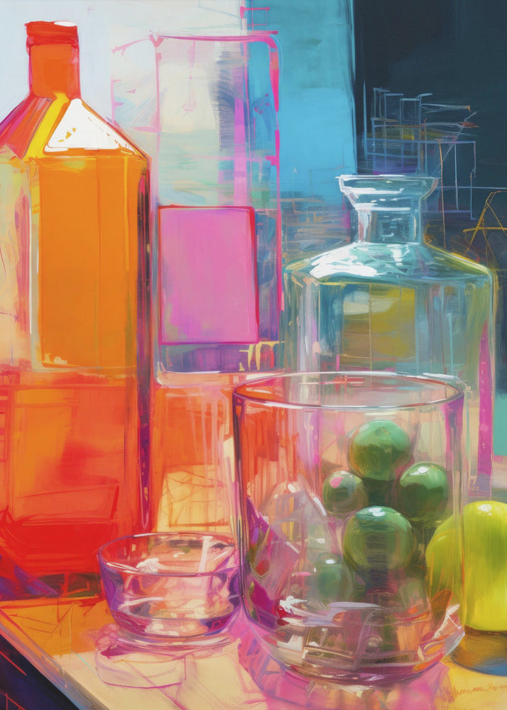 Natura morta al neon n. 2 | Stampe su Tela