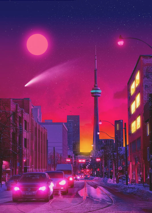 Neonstadt | Leinwand-Bilder