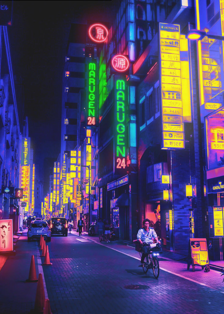 Neonstraße | Leinwand-Bilder