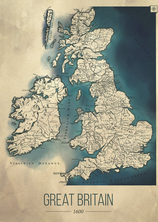 Iso-Britannian kartta | Canvastaulut