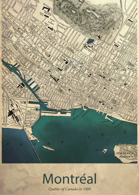 Montrealin kartta | Canvastaulut