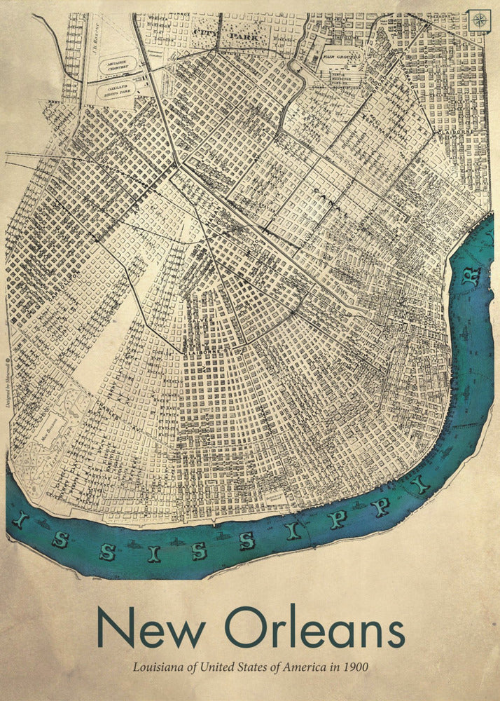 New Orleans map | Canvas
