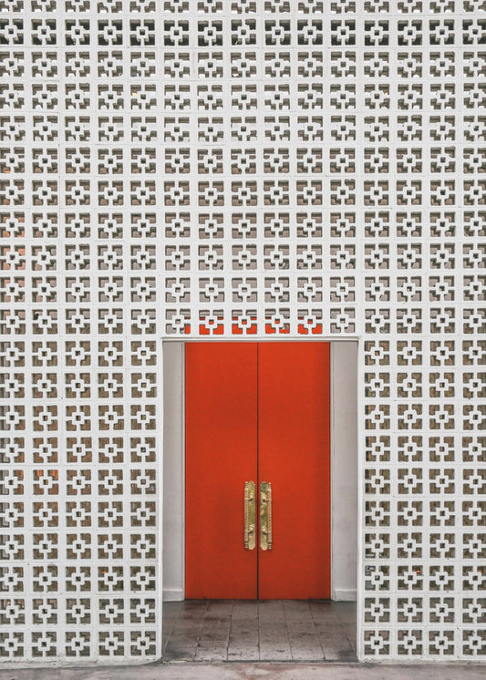 Vibrant Orange Door | Canvas