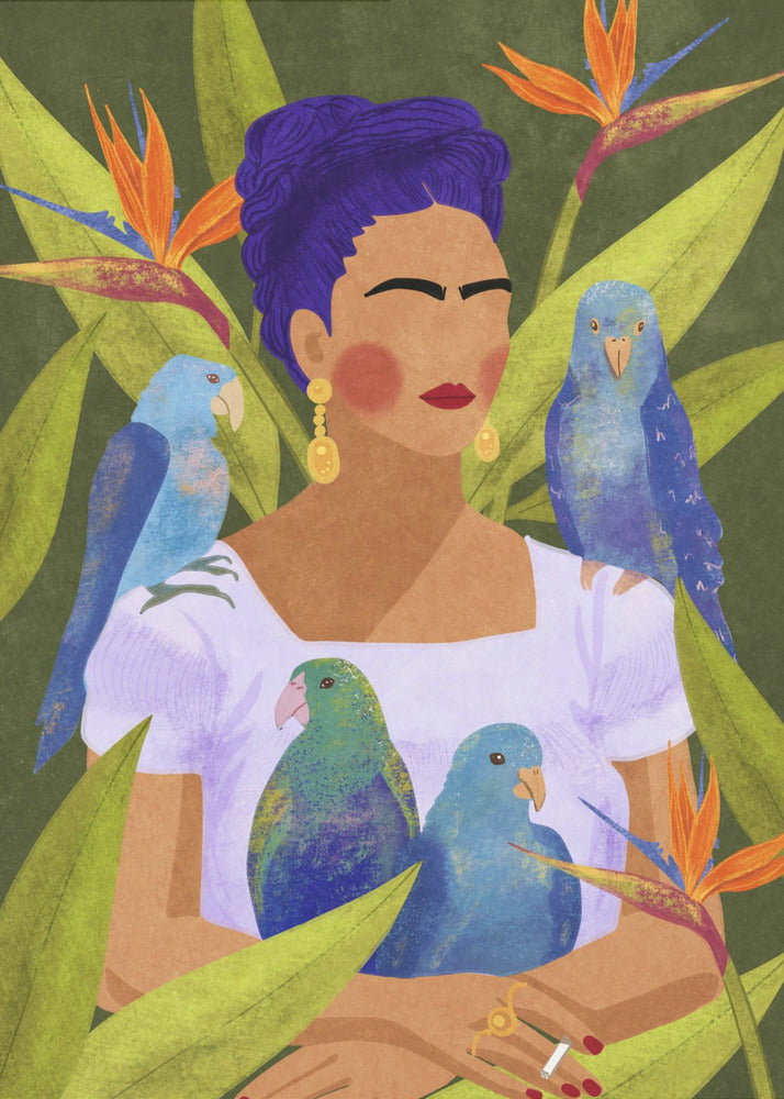 Frida i ptaki | Wydruki na łótnie