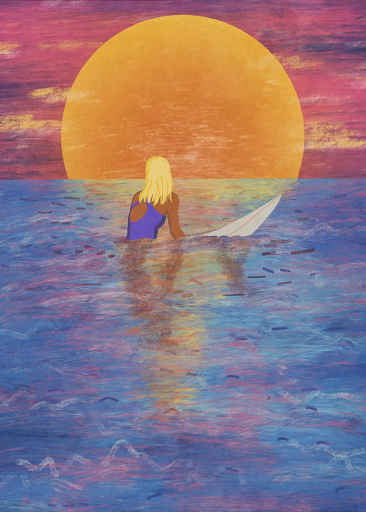 Surferpige | Lærredsbilleder