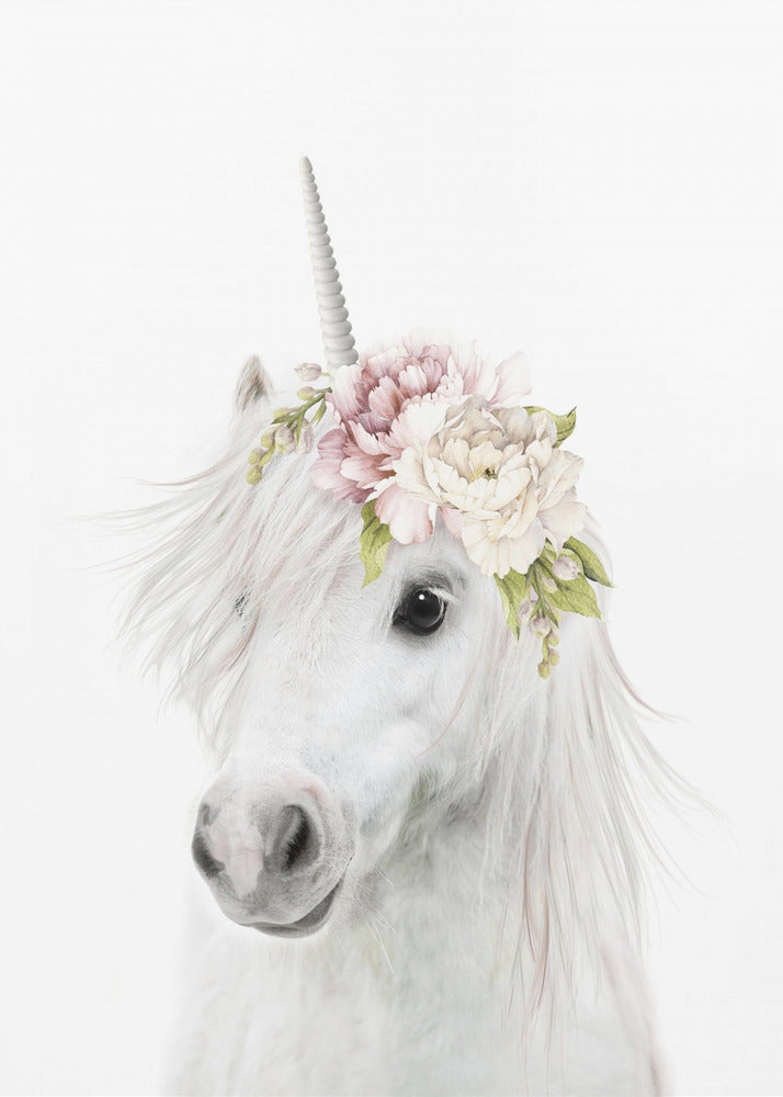 Blumen-Einhorn | Leinwand-Bilder