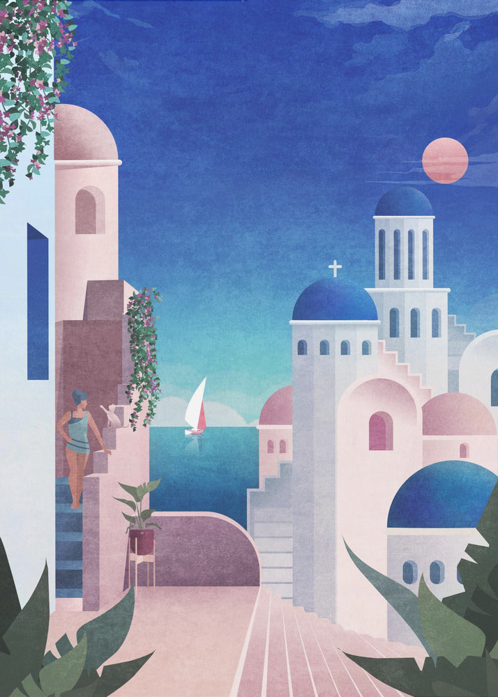 Santorini | Wydruki na łótnie