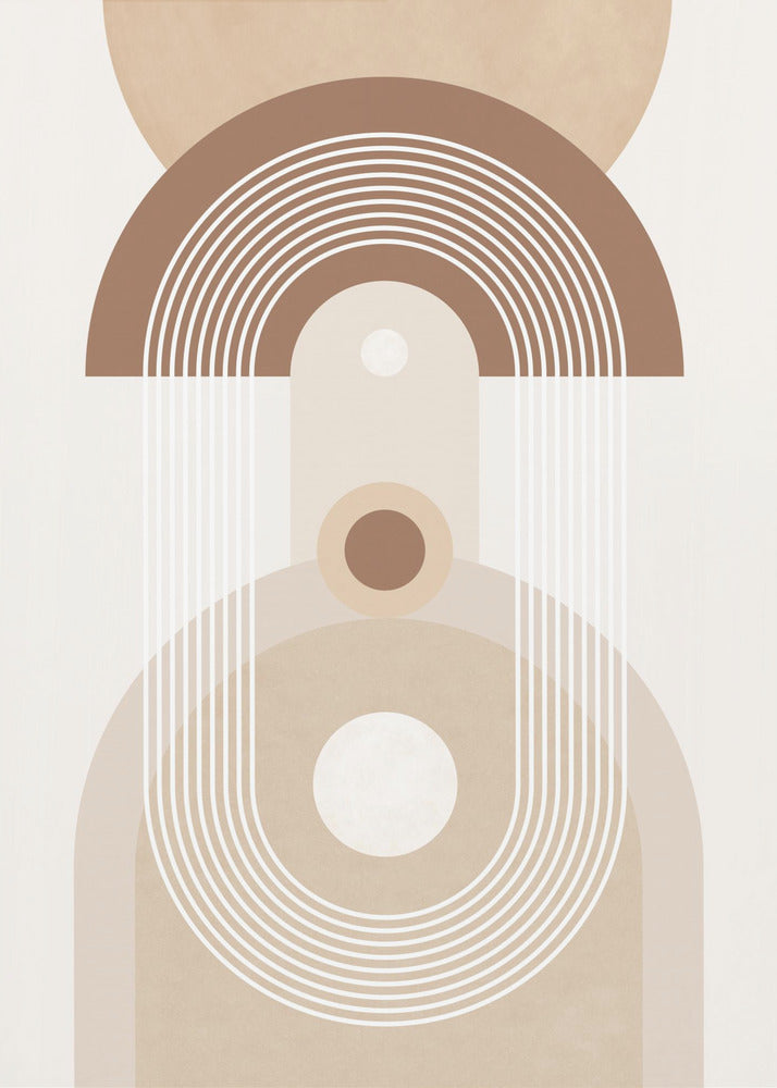 Beige Mid-Century Poster | Canvas