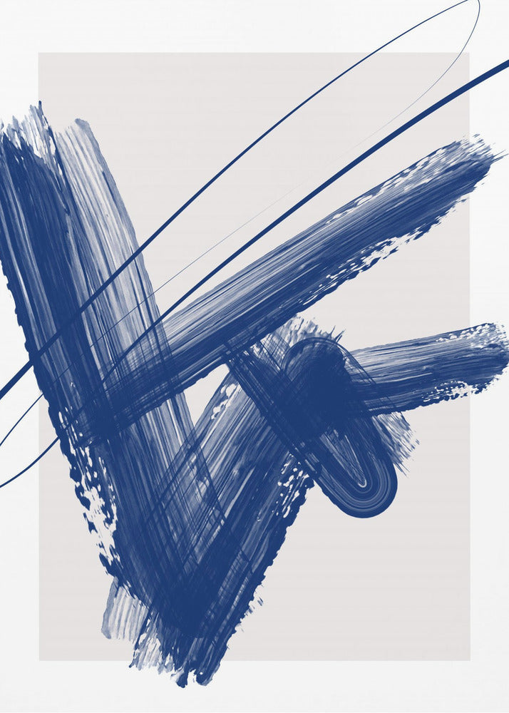 Pinceladas azules atrevidas | Impresiones en Lienzo