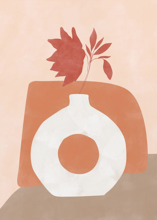 Maljakko ja lehdet | Canvastaulut